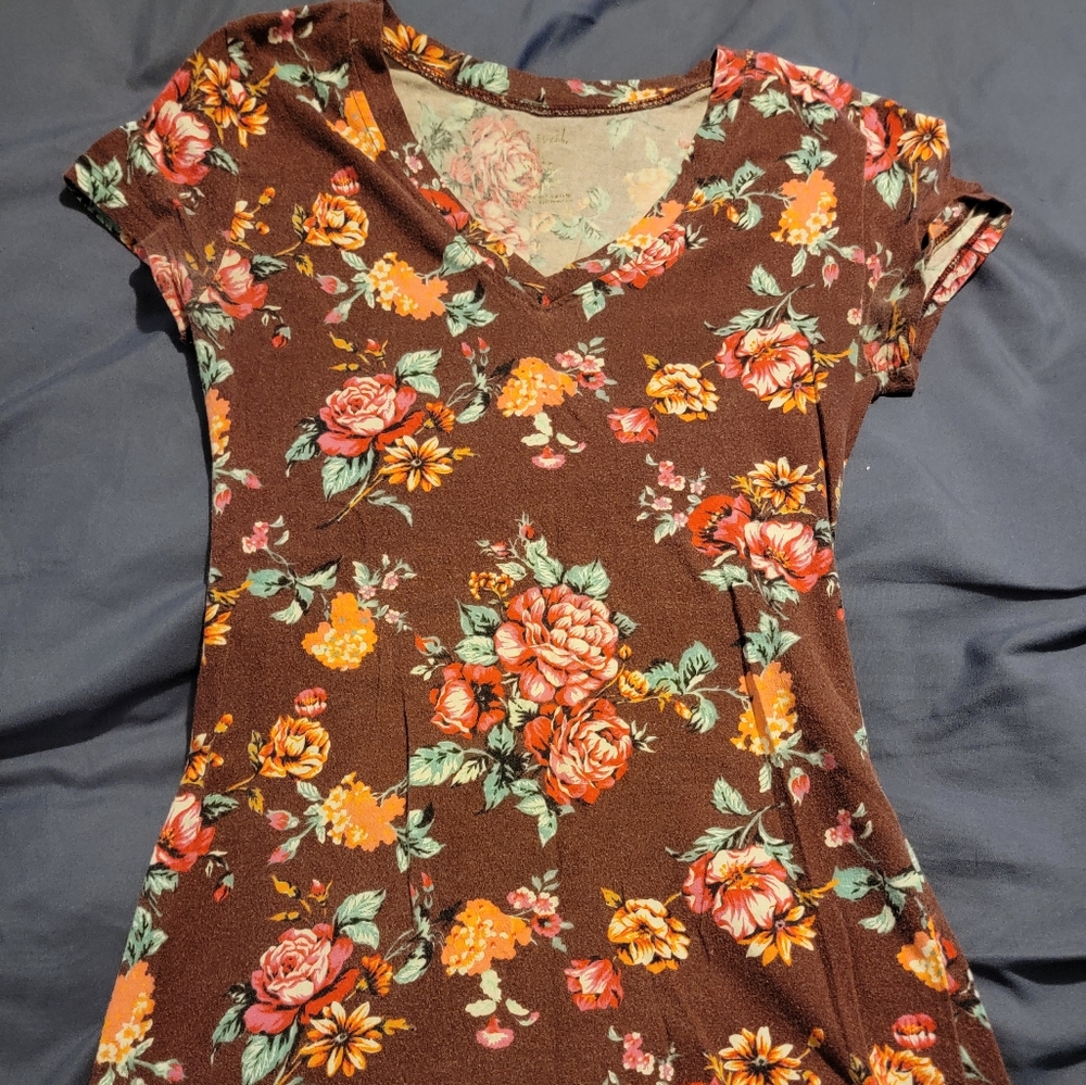 Floral V-Neck Women's Top